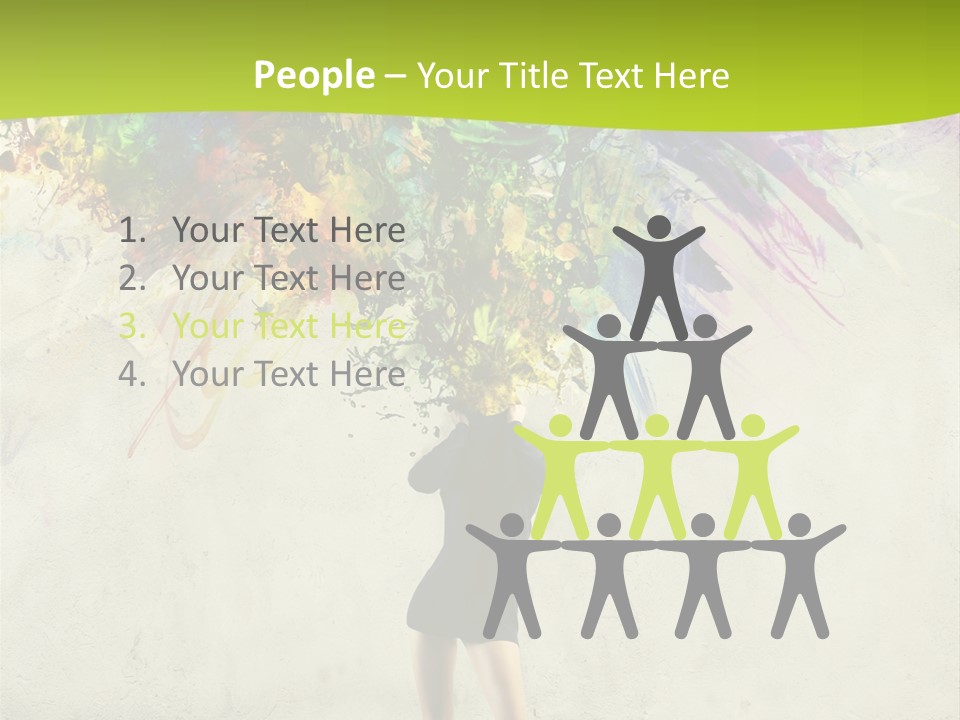 Back Caucasian Flower PowerPoint Template