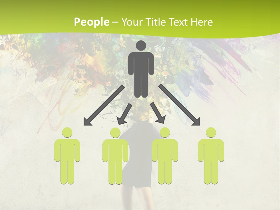 Back Caucasian Flower PowerPoint Template