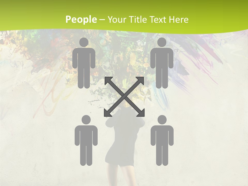 Back Caucasian Flower PowerPoint Template