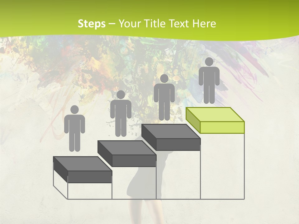 Back Caucasian Flower PowerPoint Template