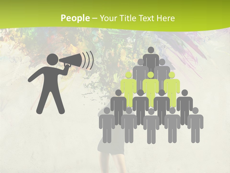 Back Caucasian Flower PowerPoint Template