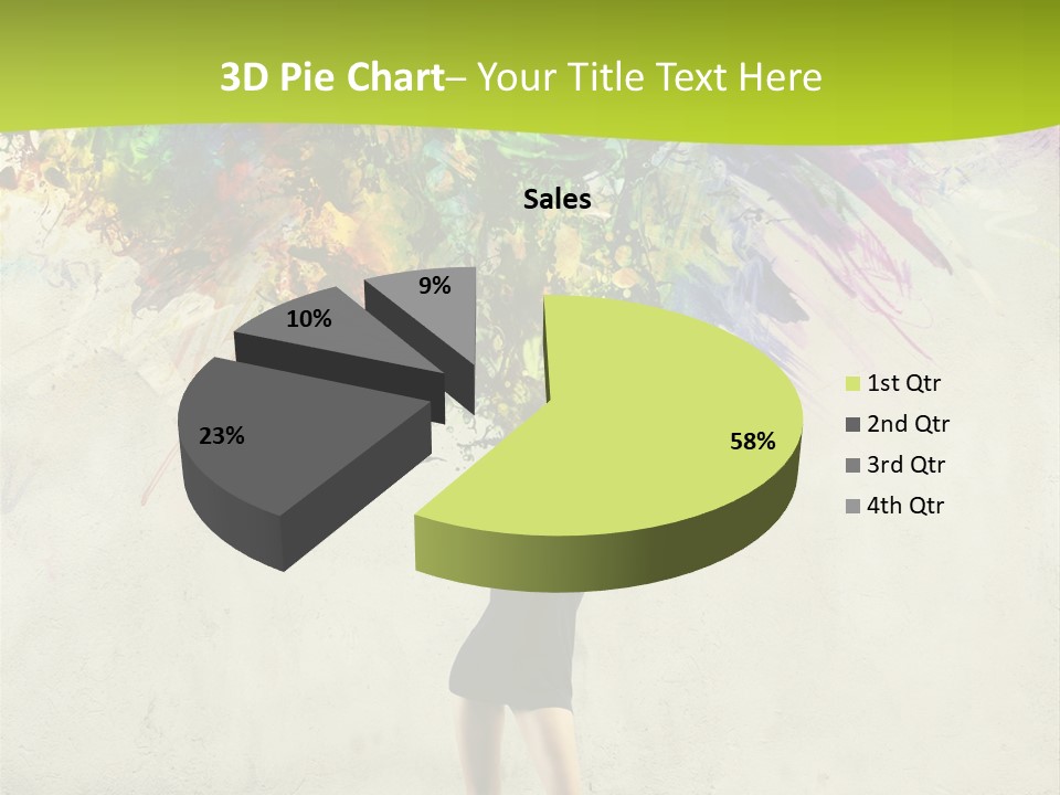 Back Caucasian Flower PowerPoint Template