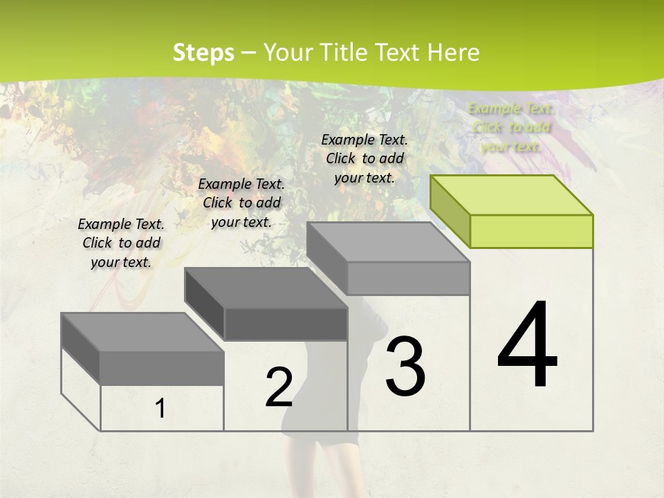 Back Caucasian Flower PowerPoint Template