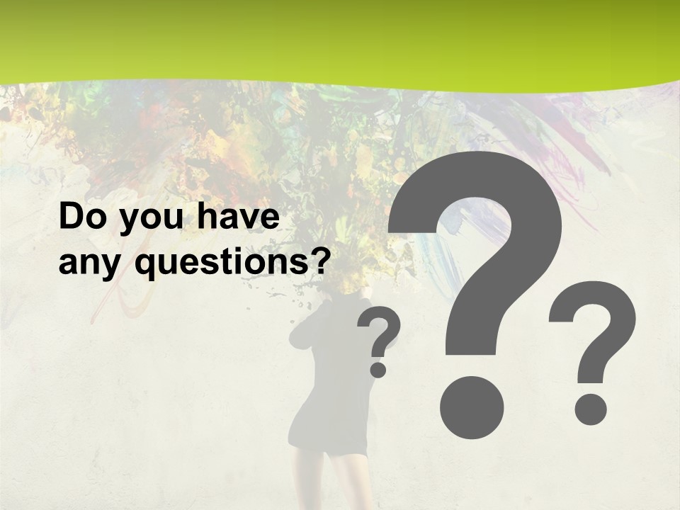 Back Caucasian Flower PowerPoint Template