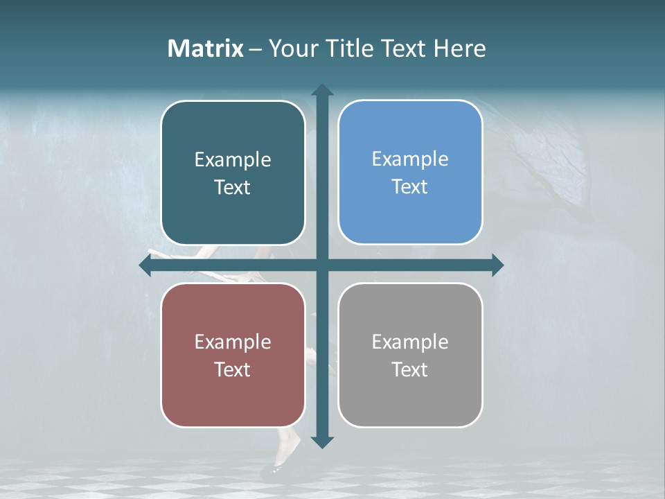 Tiled Floor Witch Happy PowerPoint Template