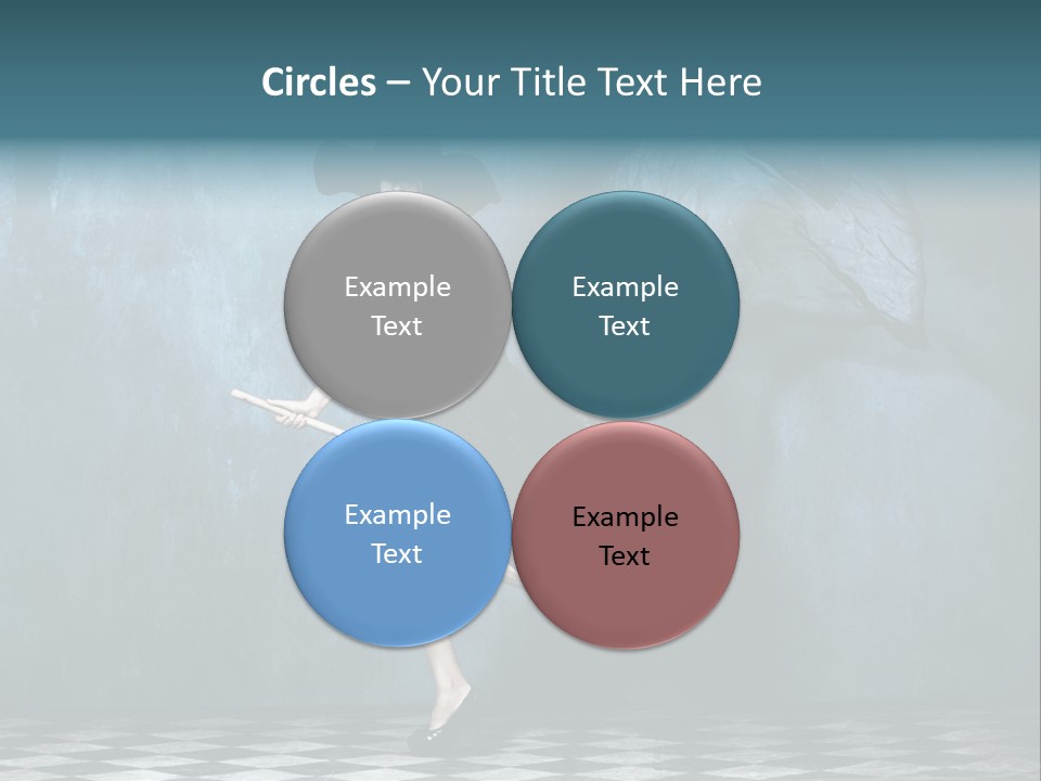 Tiled Floor Witch Happy PowerPoint Template