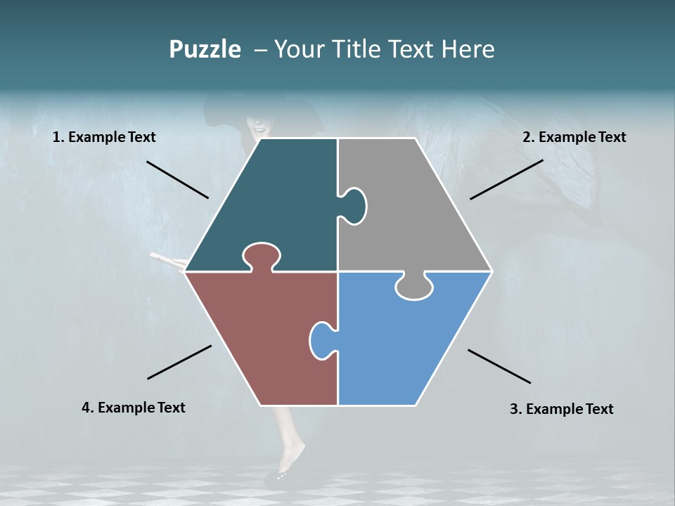 Tiled Floor Witch Happy PowerPoint Template