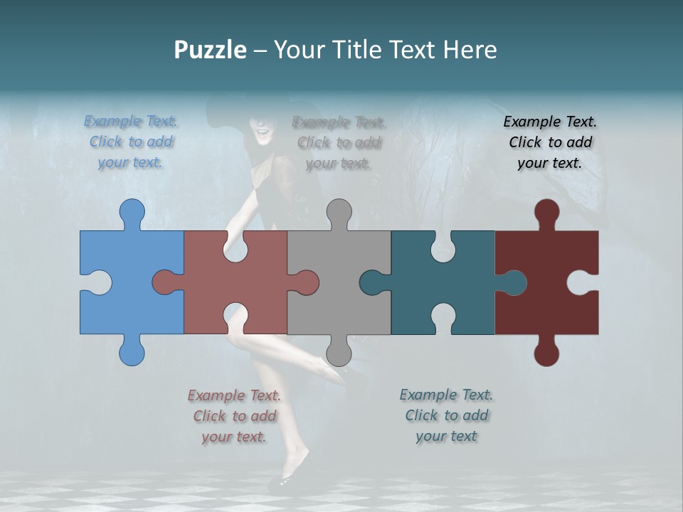 Tiled Floor Witch Happy PowerPoint Template