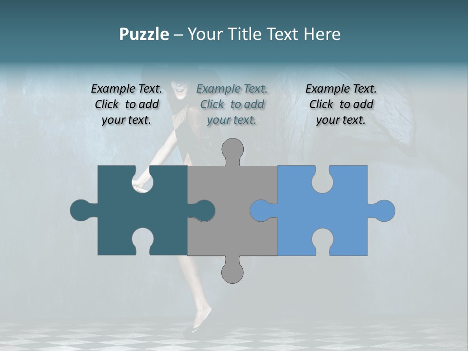 Tiled Floor Witch Happy PowerPoint Template