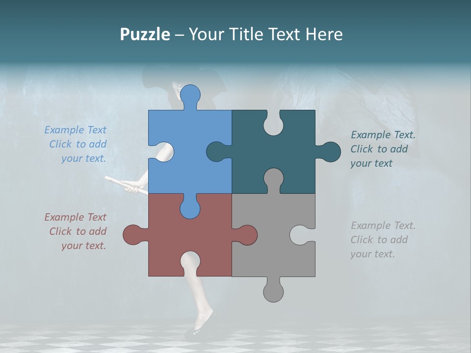 Tiled Floor Witch Happy PowerPoint Template