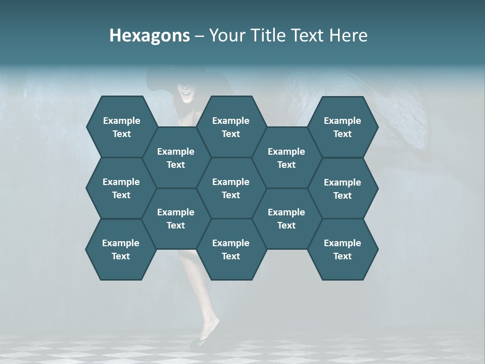 Tiled Floor Witch Happy PowerPoint Template