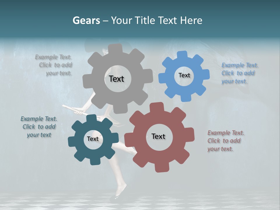 Tiled Floor Witch Happy PowerPoint Template