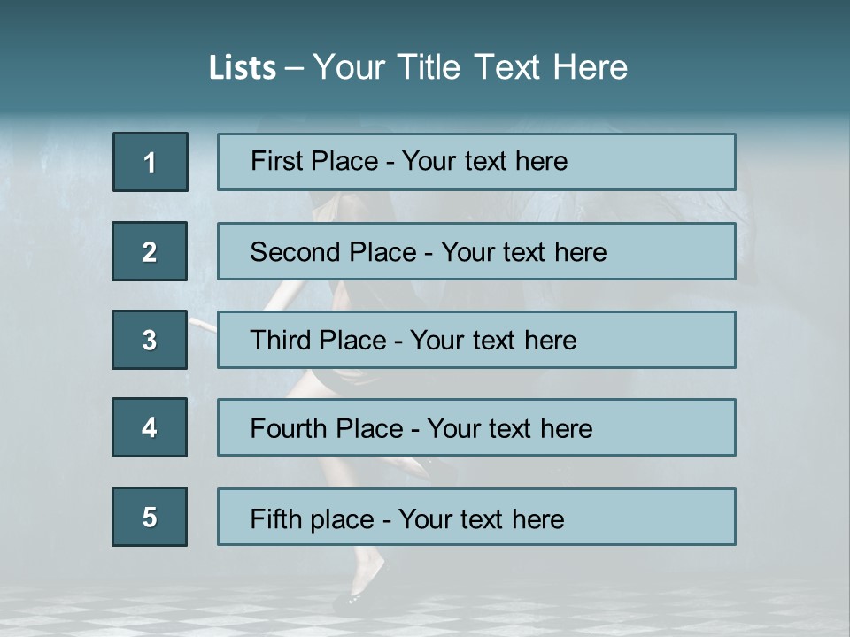 Tiled Floor Witch Happy PowerPoint Template