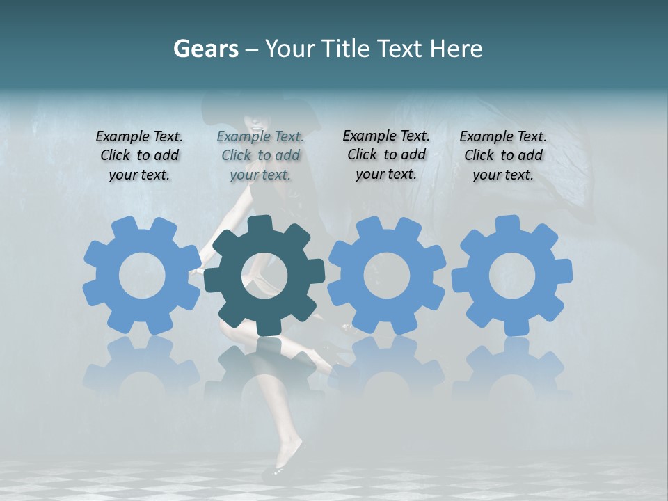 Tiled Floor Witch Happy PowerPoint Template