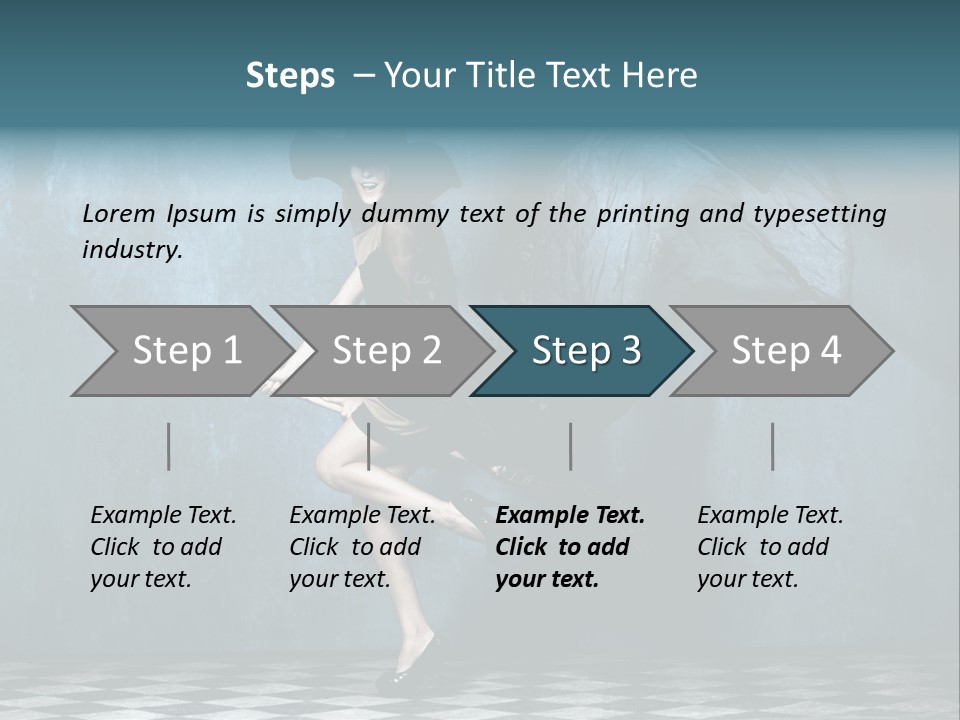 Tiled Floor Witch Happy PowerPoint Template