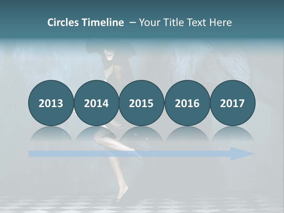 Tiled Floor Witch Happy PowerPoint Template