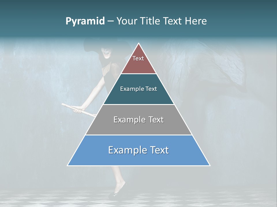 Tiled Floor Witch Happy PowerPoint Template