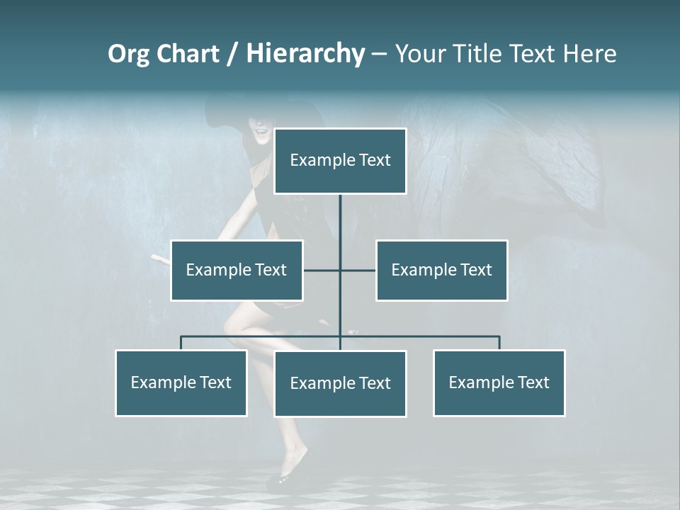 Tiled Floor Witch Happy PowerPoint Template