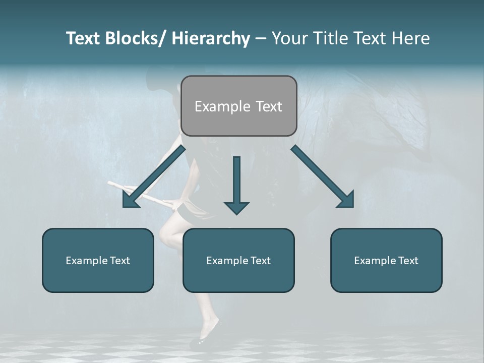 Tiled Floor Witch Happy PowerPoint Template