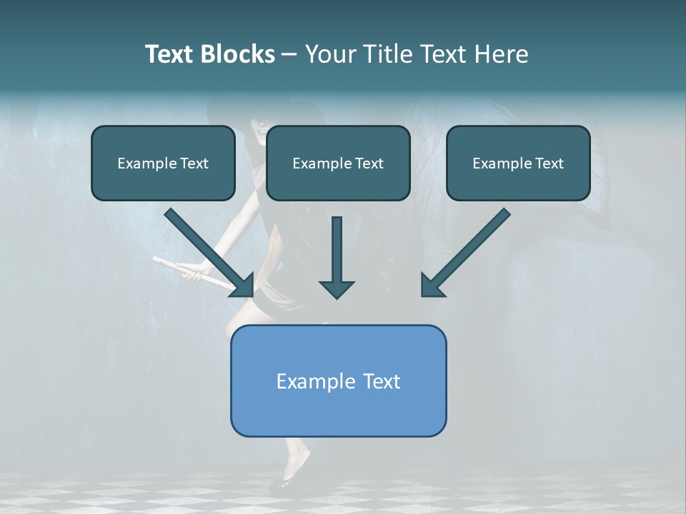 Tiled Floor Witch Happy PowerPoint Template