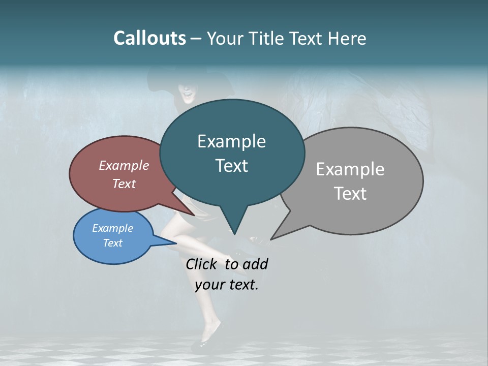 Tiled Floor Witch Happy PowerPoint Template