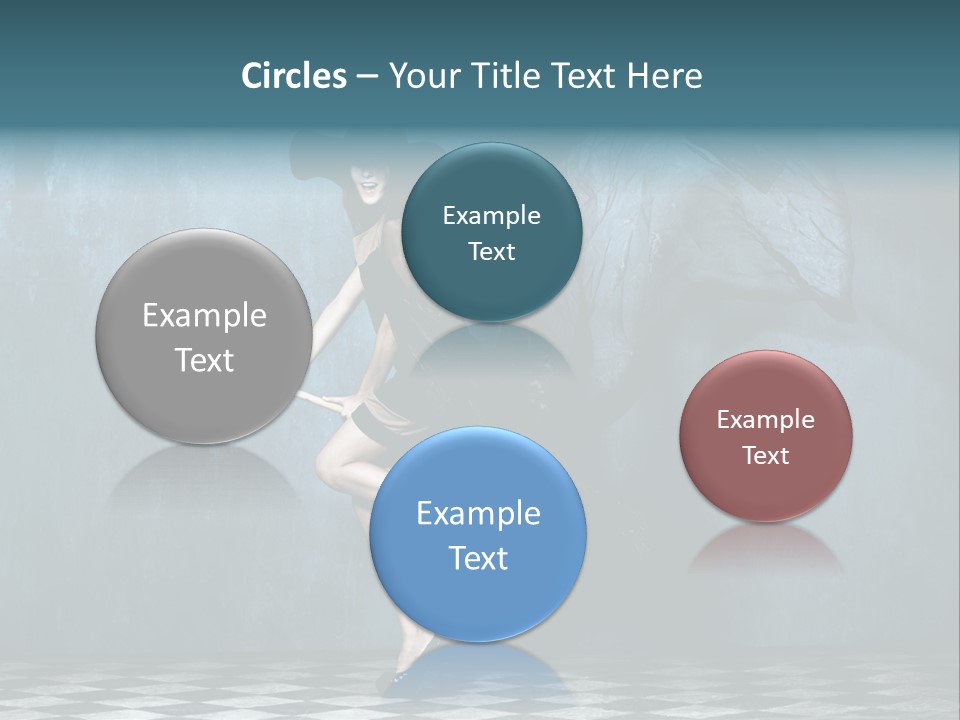 Tiled Floor Witch Happy PowerPoint Template