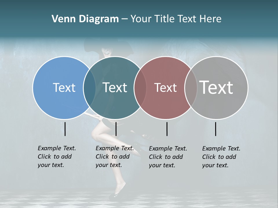 Tiled Floor Witch Happy PowerPoint Template