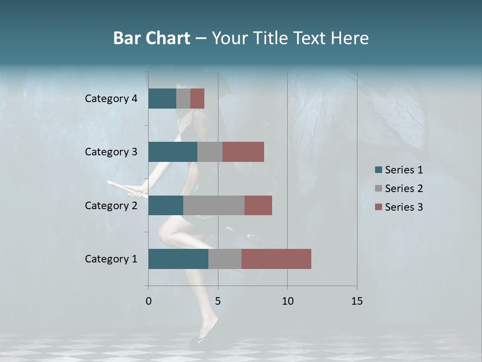 Tiled Floor Witch Happy PowerPoint Template