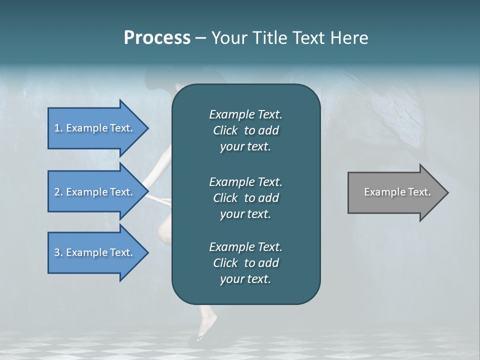 Tiled Floor Witch Happy PowerPoint Template