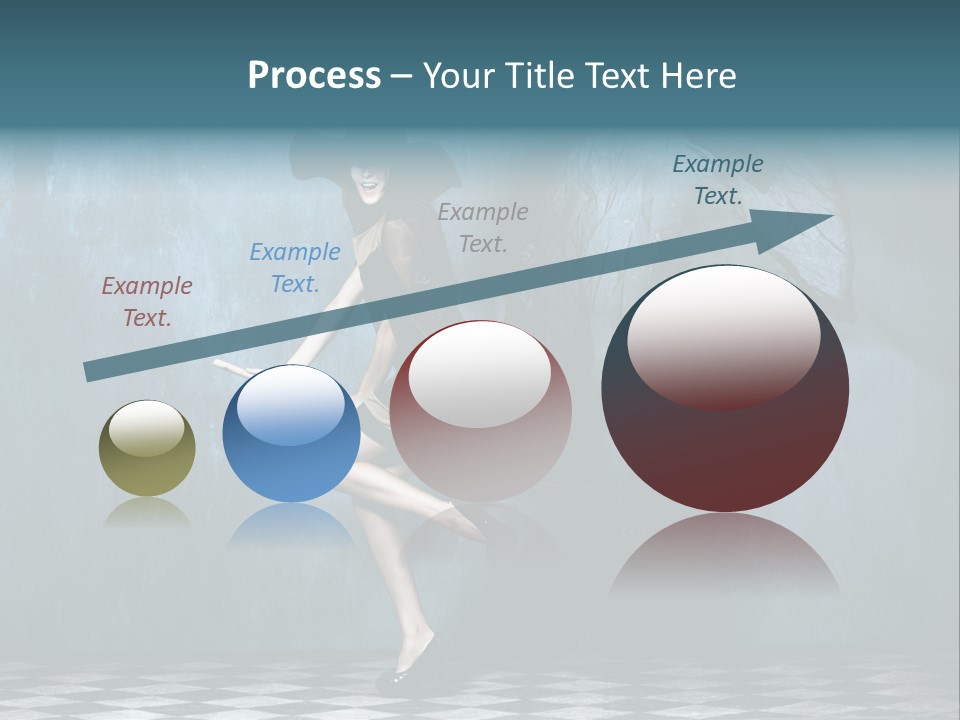 Tiled Floor Witch Happy PowerPoint Template