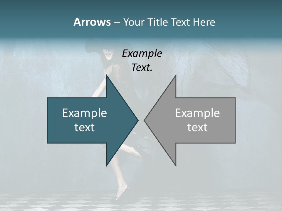 Tiled Floor Witch Happy PowerPoint Template