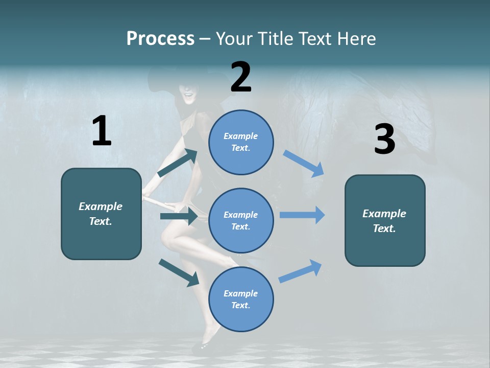 Tiled Floor Witch Happy PowerPoint Template