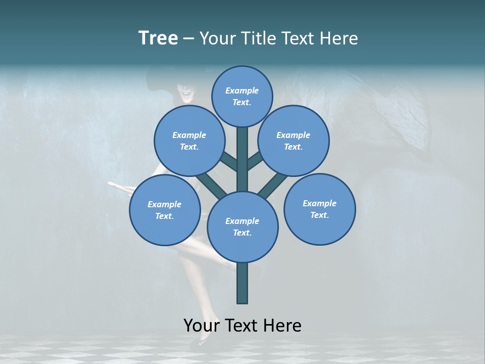 Tiled Floor Witch Happy PowerPoint Template