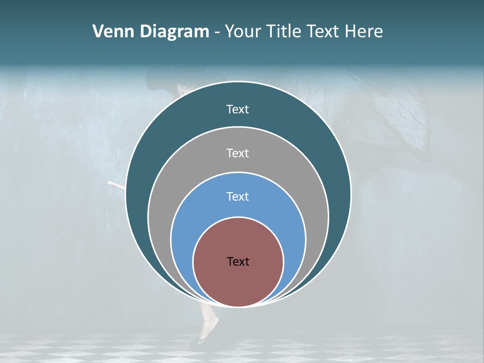 Tiled Floor Witch Happy PowerPoint Template