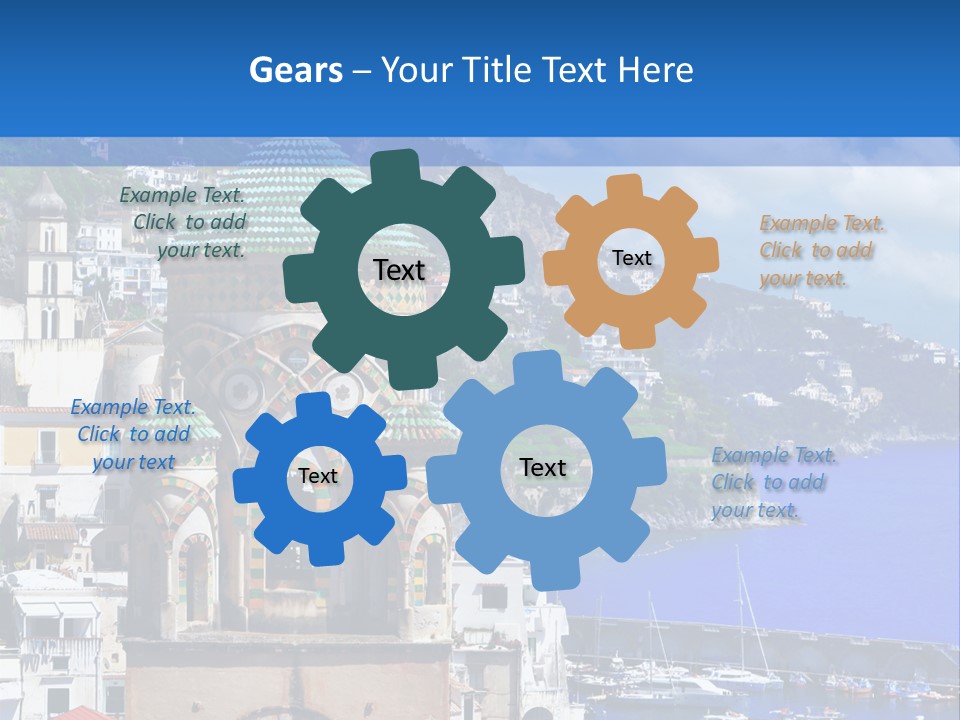Romance Building Outdoor PowerPoint Template