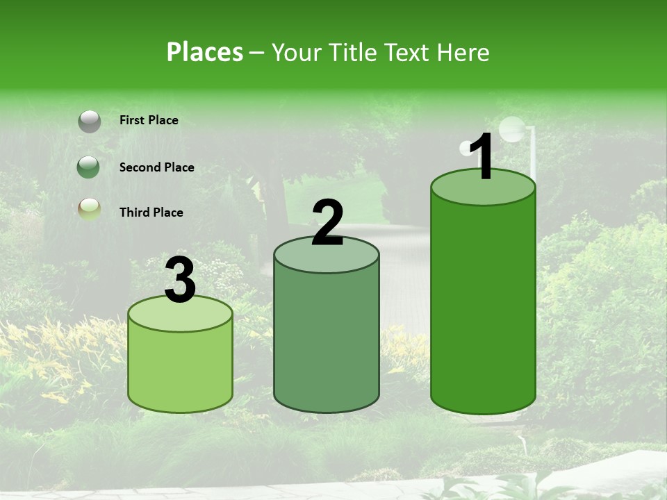 Walkway Public Flower PowerPoint Template