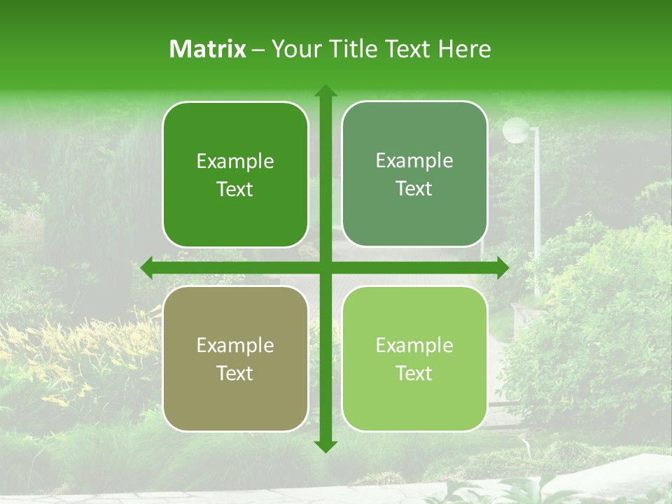 Walkway Public Flower PowerPoint Template