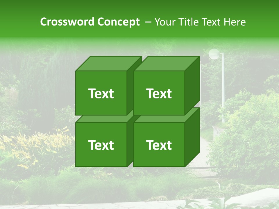 Walkway Public Flower PowerPoint Template
