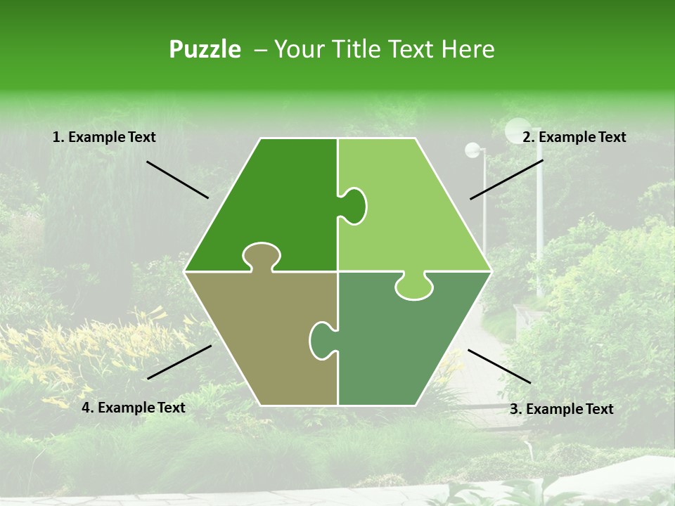 Walkway Public Flower PowerPoint Template