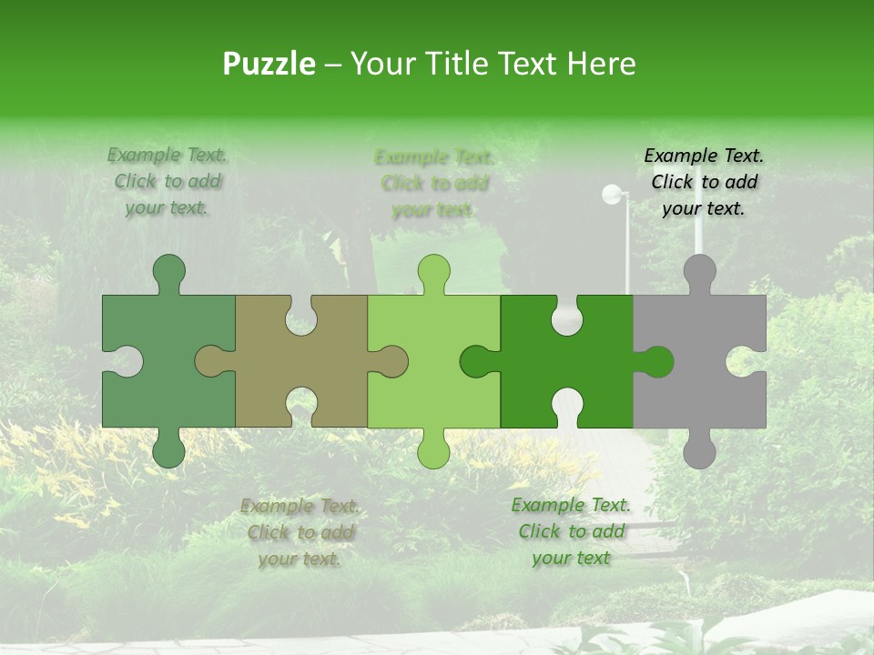 Walkway Public Flower PowerPoint Template