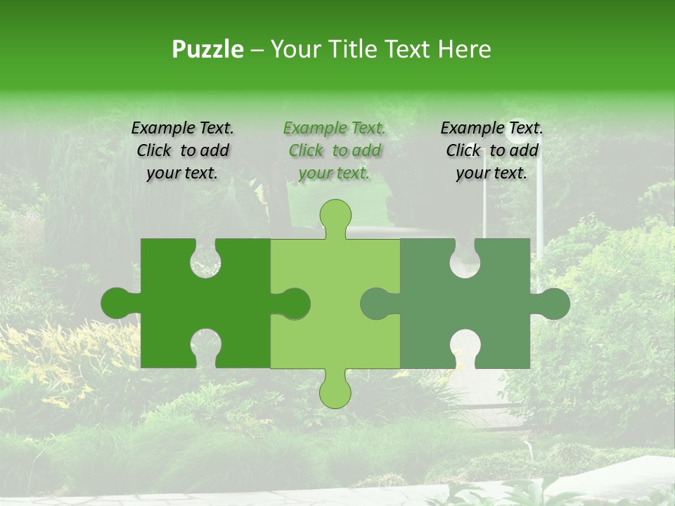 Walkway Public Flower PowerPoint Template