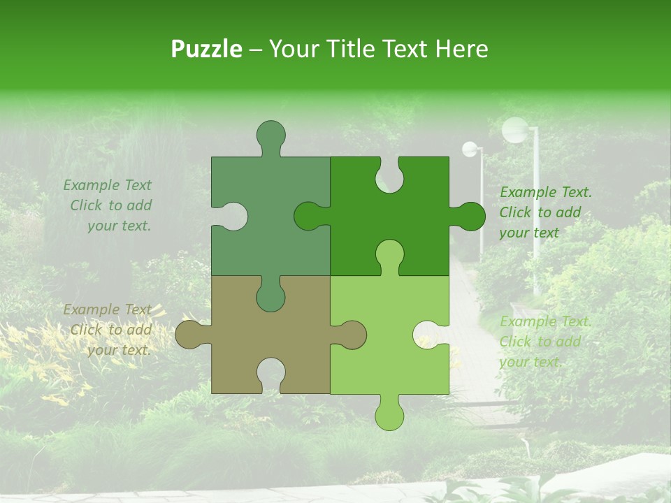 Walkway Public Flower PowerPoint Template