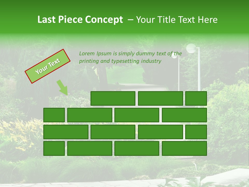 Walkway Public Flower PowerPoint Template