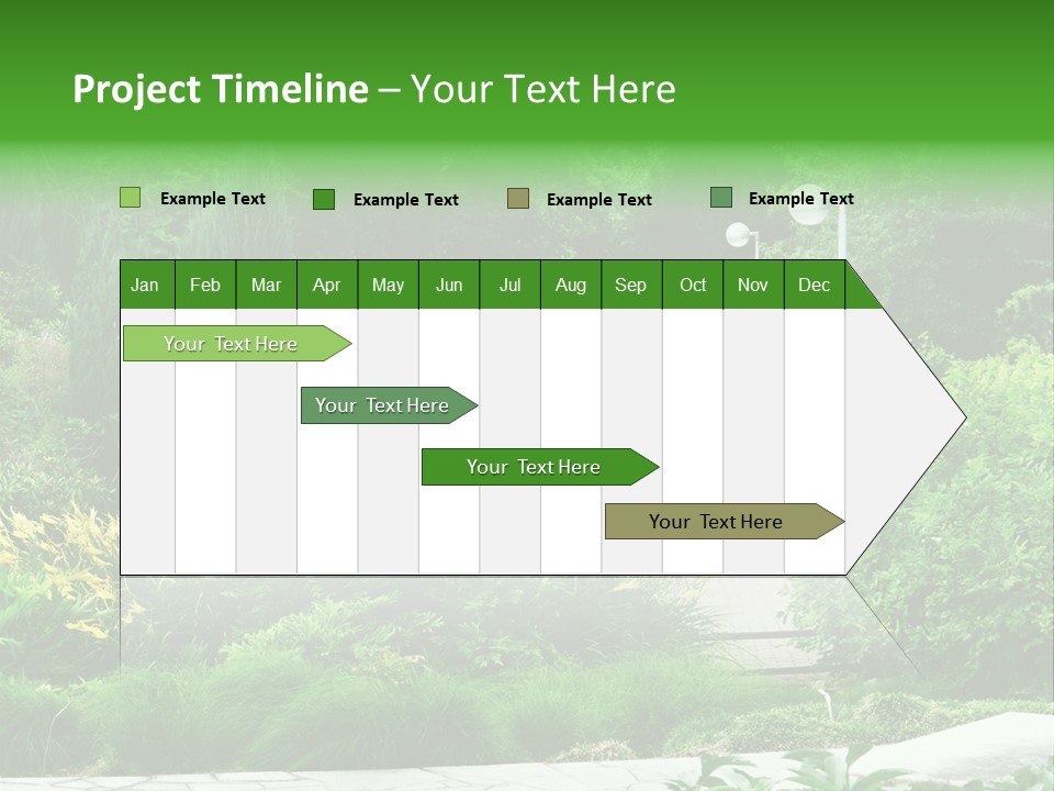 Walkway Public Flower PowerPoint Template