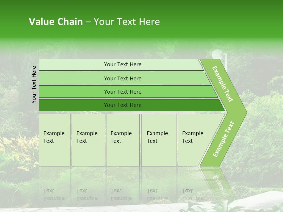 Walkway Public Flower PowerPoint Template