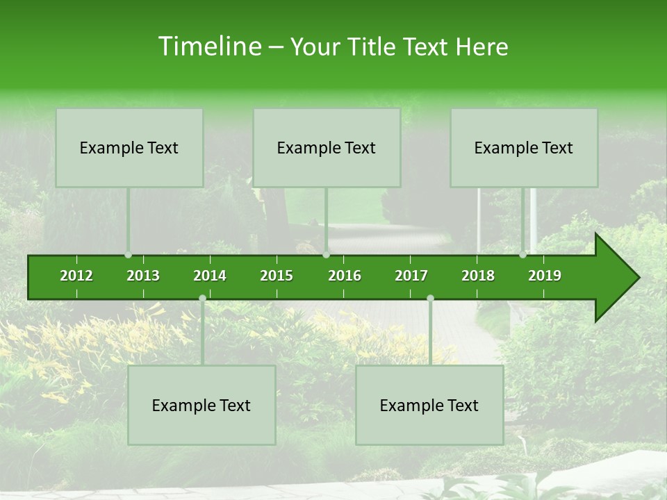 Walkway Public Flower PowerPoint Template