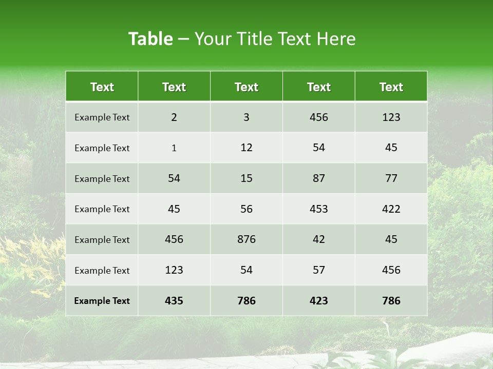 Walkway Public Flower PowerPoint Template
