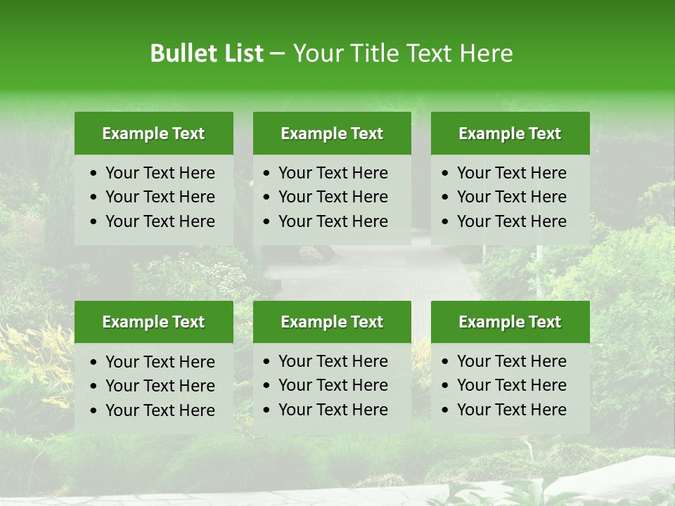 Walkway Public Flower PowerPoint Template