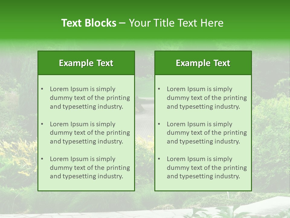 Walkway Public Flower PowerPoint Template