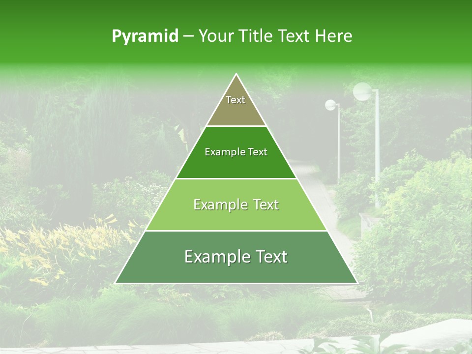 Walkway Public Flower PowerPoint Template